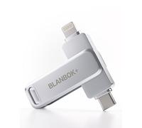 BLANBOK+ MFi Certified USB Stick 128GB USB C Stick for iPhone