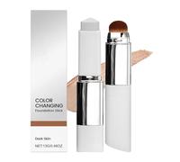 Blanc Cover Cream Stick V White - Korean Color Changing Foundation Stick, Double-head design with Brush for a Flawless Look (Dark Skin)