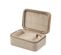 Blanca Jewellery Box Beige KXD0708 - Woman - Velour Beige 15 X 10 X 6.7