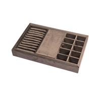 Blanca Jewellery Tray Brown 0000337 - Woman - Velour Brown 29,5 x 19 x 3,5 cm