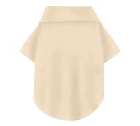 Blanched Almond Solid Color Pure Plain Summer Dog Polo Shirt Button Up Lightweight and Breathable Pet Summer T-Shirts Doggy Sweatshirt Puppy Kitten Perfect for Everyday Wear, and Photoshoots