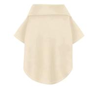 Blanched Almond Solid Color Pure Plain Summer Dog Polo Shirt Button Up Soft, Lightweight, and Breathable Pet Polo Shirt Puppy Clothes Perfect for Everyday Wear, and Photoshoots