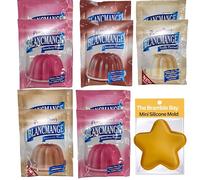 Blancmange Puddings and Desserts Bundle Includes Chocolate, Strawberry, Vanilla, Butterscotch , Total of 10 Sachets, Mini Silicone Mold