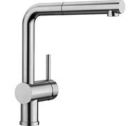 BLANCO 517184 Linus-S, Kitchen Mixer Tap With Pull-out Spout, High Pressure, Brushed Stainless Steel