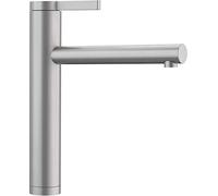 Blanco 517596 Linee - matt Steel Kitchen Sink tap with a Fixed spout steel-517596, Edelstahl Seidenmatt, Rohrauslauf