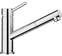 BLANCO 521503 Kano-S, Chrome Mixer Tap | [5.5 x 24.6 x 19.1 cm] | Ensured water quality and water-saving | Backflow preventer | Ceramic cartridge | High pressure