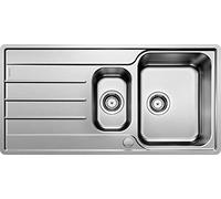 BLANCO 523033 Lemis Kitchen Sink, Stainless Steel Brush Finish, 60 cm Unterschrank