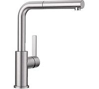 Blanco Pull Out Kitchen Tap LANORA-S Brushed Stainless Steel