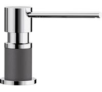BLANCO 525817 Lato - Grey of The Rock/Chrome Dishwashing Liquid Dispenser rock/chrome-525817, Felsgrau/Chrom, 314 mm