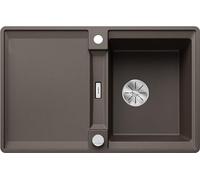 BLANCO Adira 45 S-F | Granite Sink Made of SILGRANIT Cafe | Installation Type: flushmount | Reversible | for 45 cm Wide Base cabinets | Large Bowl | Easy-Care Surface | [77x49x21.2 cm]