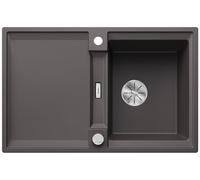 BLANCO Adira 45 S, Silgranit Cafe, Installation Type: Installation from Above, Reversible, with Drain Remote Control, with Accessories, 45 cm Base Cabinet, Large Basin, Easy-to-Clean Surface