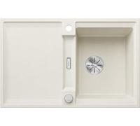 BLANCO Adira 45 S, Silgranit Soft White, Installation Type: Installation from Above, Reversible, with Drain Remote Control, with Accessories, 45 cm Base Cabinet, Large Basin, Easy to Clean Surface