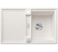 BLANCO Adira 45 S, Silgranit White, Installation Type: Installation from Top, Reversible, with Drain Remote Control, with Accessories, 45 cm Base Cabinet, Large Basin, Easy-to-Clean Surface