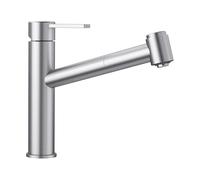 Blanco Pull Out Kitchen Tap AMBIS-S Low pressure Brushed Stainless Steel
