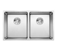 Blanco Andano 74.5 x 44cm Double Bowl Undermount Kitchen Sink gray