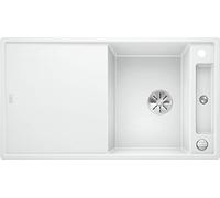 BLANCO 523219 Axia III 5 S Silgranit PuraDur Including Glass Chopping Board Reversible White, 50 cm Unterschrank
