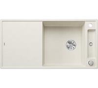 BLANCO Axia III XL 6 S, Silgranit Soft White, Installation Type: Installation from Top, Reversible, with Wooden Cutting Board, 60 cm Base Cabinet, Sliding Chopping Board, Hanging Multifunctional Bowl