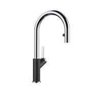 Blanco Carena Round Black Single Lever Monobloc Kitchen Sink Mixer Tap 526172