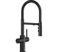 Blanco CATRIS-S Flexo Filter | Kitchen Mixer tap in Black matt | High-Pressure | Filtered Water with BWT Filter | Switch from Clear Jet to Spray Jet | Water-Saving | [14.8x23x47.5 cm]