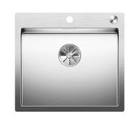 BLANCO CLARON 500-IF/A Stainless Steel Sink, Installation Type: Installation from Top and Flush-Mounted for 60 cm Wide Base Cabinets, Resistant to Scratches, Large Basin Volume