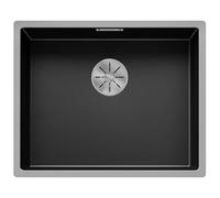 BLANCO CLARON 500-IF Dark Steel, Stainless Steel, Installation Type: Installation from Top and Flush, Without Drain Remote Control, 60 cm Base Cabinet, Resistant to Scratches, Large Basin Volume