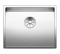 BLANCO CLARON 500-IF Stainless Steel Sink Installation Type: Installation from Top and Flush Surface for 60 cm Wide Base Cabinets Resistant to Scratches Large Basin Volume