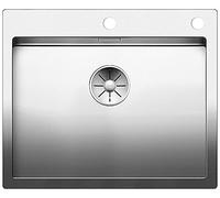 BLANCO CLARON 550-IF/A Stainless Steel Sink, Installation Type: Installation from Top and Flush-Mounted for 60 cm Wide Base Cabinets, Resistant to Scratches, Large Basin Volume