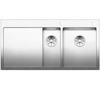 BLANCO CLARON 6 S-IF | Stainless Steel | Installation Type: Installation from Top & Flush | Main Basin Right | for 60 cm Wide Base Cabinets | Resistant to Scratches