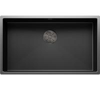 BLANCO Claron 700-U Dark Steel Edition, Stainless Steel, Installation Type: Under-Mount, Without Drain Remote Control, 80 cm Base Cabinet, Scratch Resistant, Large Basin Volume