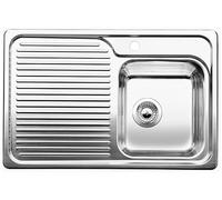 BLANCO Classic 40 S | Stainless Steel | Installation Type: Inset Installation from Above | Main Bowl on the Right | for 40 cm Wide Base cabinets | Scratch-Resistant | [78x51x20.4 cm]