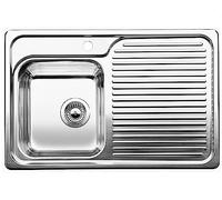 BLANCO Classic 40 S | Stainless Steel | Installation Type: Inset Installation from Above | Main Bowl on the Left | for 40 cm Wide Base cabinets | Scratch-Resistant | [78x51x20.4 cm]
