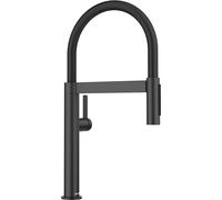 BLANCO CULINA-S II Mini Black Matt | High Pressure | with Pull-Out Hose | Change from Clear Jet to Shower Jet | Ceramic Cartridge | Ensured Water Quality and Water Saving