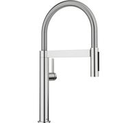 BLANCO CULINA-S II Mini PVD Steel | High Pressure | with Pull-Out Hose | Change Clear Jet in Shower Jet | Backflow Preventer | Ceramic Cartridge | Ensured Water Quality & Water Saving
