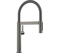BLANCO CULINA-S II Mini Satin Dark Steel | High Pressure | with Pull-Out Hose | Change from Clear Jet to Shower Jet | Ceramic Cartridge | Ensured Water Quality and Water Saving