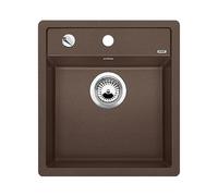 BLANCO DALAGO 45 | SILGRANIT Sink in café | Installation Type: Inset Installation from Above | for 45 cm Wide Base cabinets | Spacious Bowl Volume | Easy-Care Surface | [46.5x51x20.2 cm]