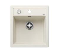 BLANCO DALAGO 45 | SILGRANIT Sink in Soft White | Installation Type: Inset Installation from Above | for 45 cm Wide Base cabinets | Spacious Bowl Volume | Easy-Care Surface | [46.5x51x20.2 cm]