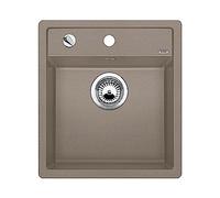 BLANCO DALAGO 45 | SILGRANIT Sink in Tartufo | Installation Type: Inset Installation from Above | for 45 cm Wide Base cabinets | Spacious Bowl Volume | Easy-Care Surface | [46.5x51x20.2 cm]