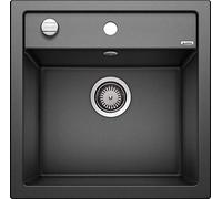 BLANCO DALAGO 5 | SILGRANIT Sink in Anthracite | Installation Type: Inset Installation from Above | for 50 cm Wide Base cabinets | Spacious Bowl Volume | Easy-Care Surface | [51.5x51x20.2 cm]