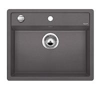 BLANCO DALAGO 6 | SILGRANIT Sink in Rock Grey | Installation Type: Inset Installation from Above | for 60 cm Wide Base cabinets | Spacious Bowl Volume | Easy-Care Surface | [61.5x51x20.2 cm]