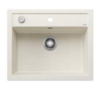BLANCO DALAGO 6 | SILGRANIT Sink in Soft White | Installation Type: Inset Installation from Above | for 60 cm Wide Base cabinets | Spacious Bowl Volume | Easy-Care Surface | [61.5x51x20.2 cm]