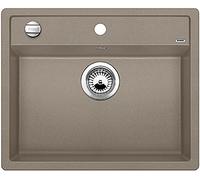 BLANCO DALAGO 6 | SILGRANIT Sink in Tartufo | Installation Type: Inset Installation from Above | for 60 cm Wide Base cabinets | Spacious Bowl Volume | Easy-Care Surface | [61.5x51x20.2 cm]