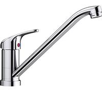 BLANCO DARAS-F | Kitchen mixer tap in chrome | High-pressure | Front-of-window tap for installation in front of a window | Ceramic cartridge | Assured water quality & water-saving | [4.9x26.3x18.8 cm]