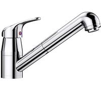 BLANCO DARAS-S-F | Kitchen Mixer tap in Chrome | High-Pressure | with Pull-Out Hose | Front-of-Window tap for Installation in Front of a Window | Ceramic Cartridge | Water-Saving | [5.8x25.8x16.7 cm]