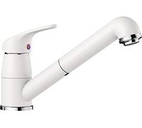 BLANCO DARAS-S - High-Pressure Kitchen Tap - Compact Entry-Level Model in Classic Design with Pull-out Spray - White - 517735