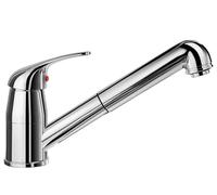 BLANCO DARAS-S - Low-Pressure Kitchen Tap - Compact Entry-Level Model in Classic Design with Pull-out Spray - Chrome - 519724