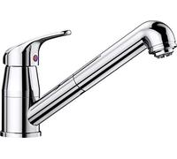 BLANCO DARAS-S - Low-Pressure Kitchen Tap - Compact Entry-Level Model in Classic Design with Pull-out Spray - Chrome - 519724