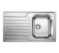 BLANCO DINAS 45 S | Stainless Steel | Installation Type: Inset Installation from Above | Reversible | for 45 cm Wide Base cabinets | Scratch-Resistant | [86x50x20.4 cm]