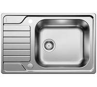 BLANCO DINAS XL 6 S Compact | Stainless Steel | Installation Type: Inset Installation from Above | Reversible | for 60 cm Wide Base cabinets | Scratch-Resistant | [78x50x20.4 cm]