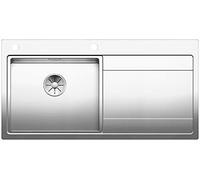 BLANCO DIVON II 5 S-IF | Stainless Steel | Installation Type: Installation from Top & Flush | Main Basin Left | for 50 cm Wide Base Cabinets | Resistant to Scratches