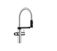 Blanco Drink.soda EVOL-S Pro, Soda Kitchen Tap Made of Solid Stainless Steel, Cooled Water in Still, Medium & Bubble, Includes App, Water Carbonator, Click & Touch Volume Adjustment, 16 x 25.2 x 44.7